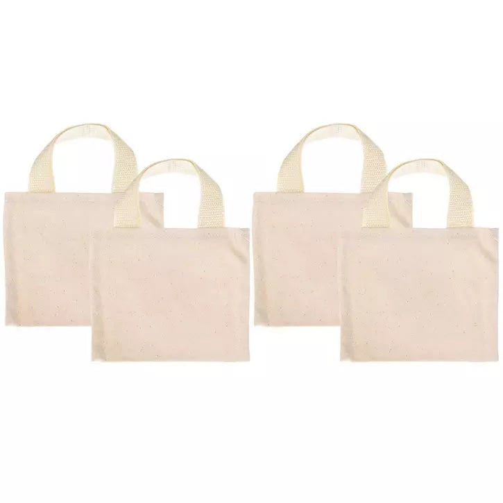 Mini canvas totes